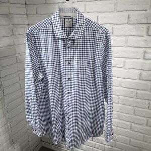 Denver Hayes Men's Size Large Non Iron Modern Fit Button Front & Cuffs Shirt